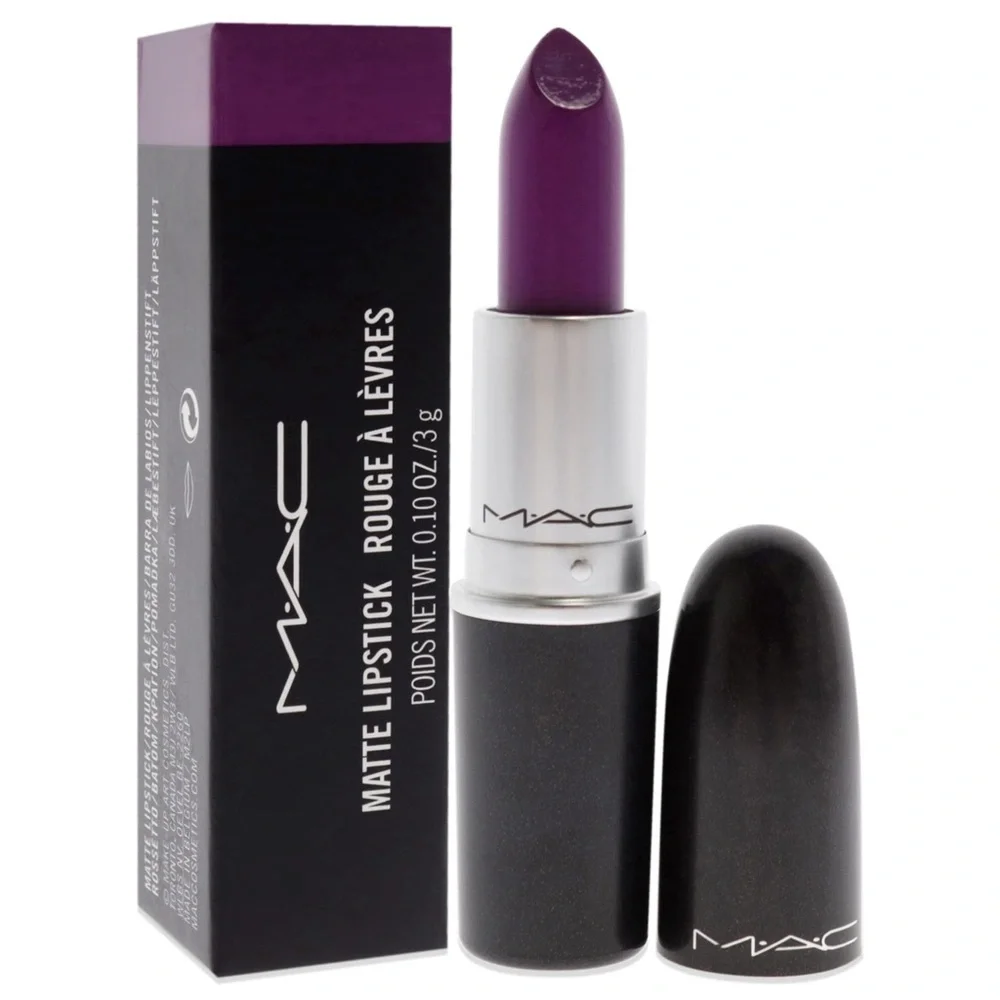 MAC Matte Lipstick Heroine Purple New in Box